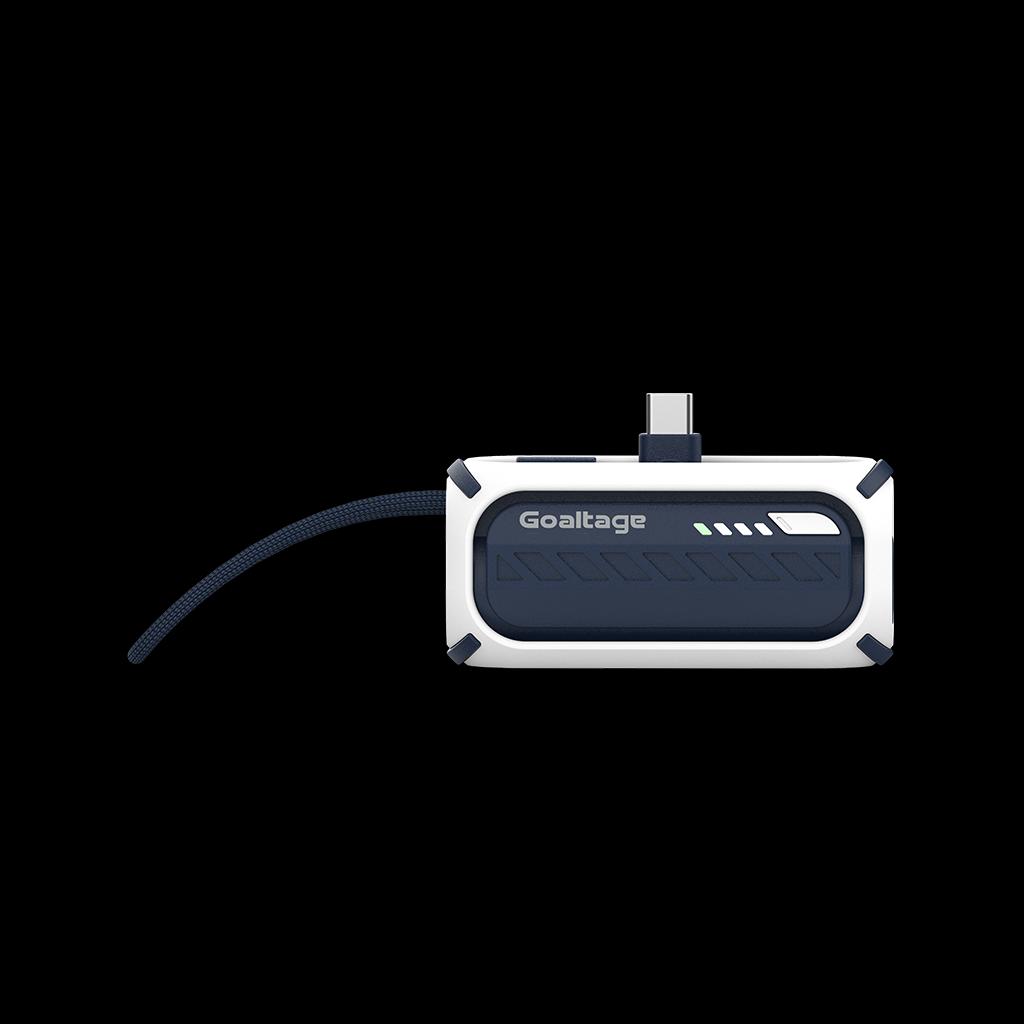 Goaltage PB08 PulseMini 5K باور بانك 22W بكابل مدمج، حزام حمل، مؤشر طاقة، شحن آمن وتصميم مدمج بحجم صغير