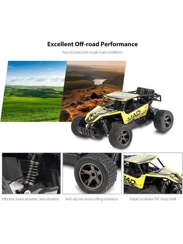 سيارة ريموت كنترول RC Buggy بمقياس 1:18، سيارة سباق كهربائية عالية السرعة للطرق الوعرة بسرعة 20 كم/س