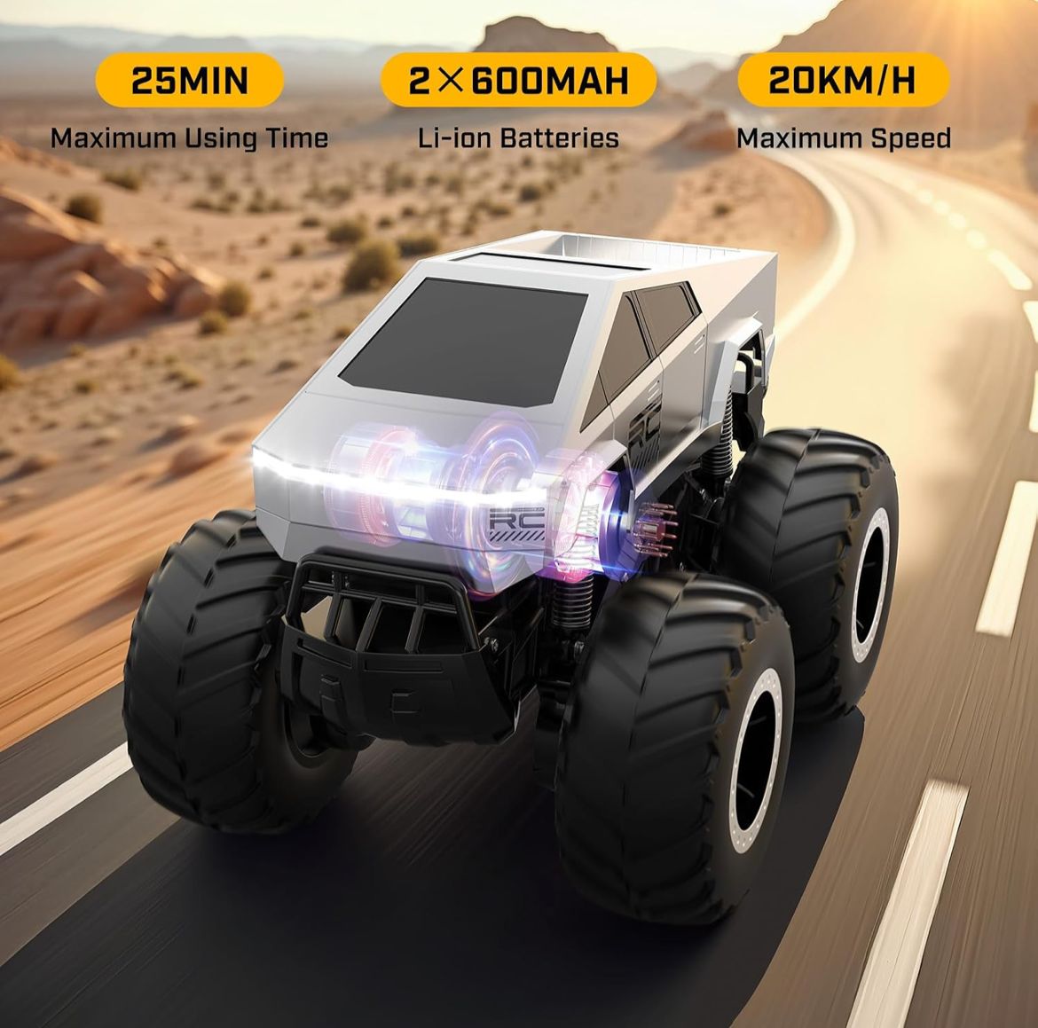 سيارة Cybertruck RC للأطفال بعمر 6+ | لعبة سيارة بتحكم عن بعد