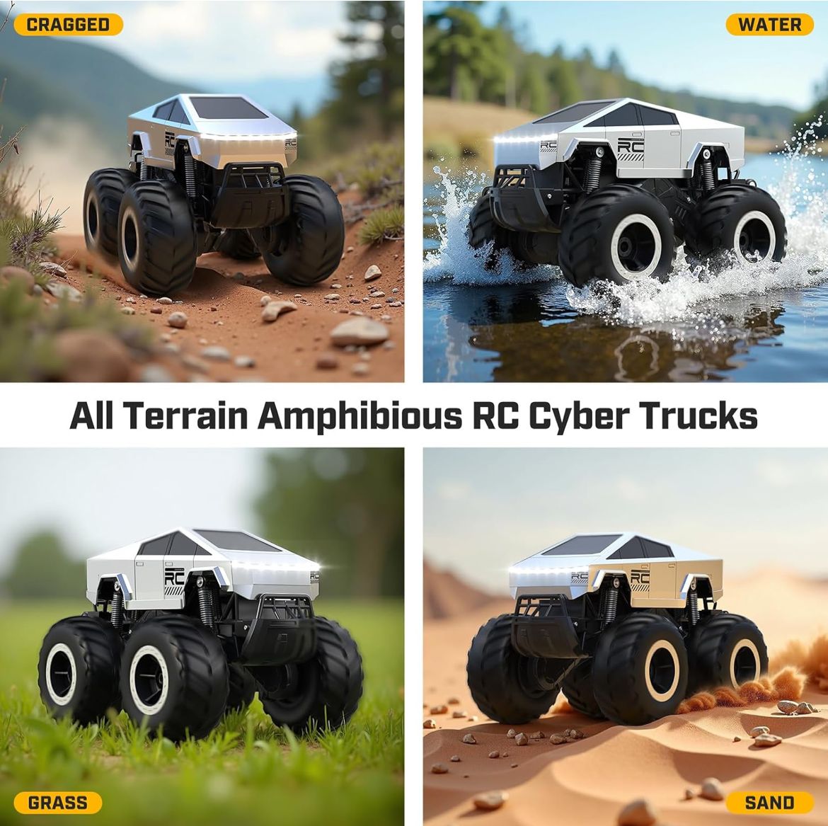 سيارة Cybertruck RC للأطفال بعمر 6+ | لعبة سيارة بتحكم عن بعد