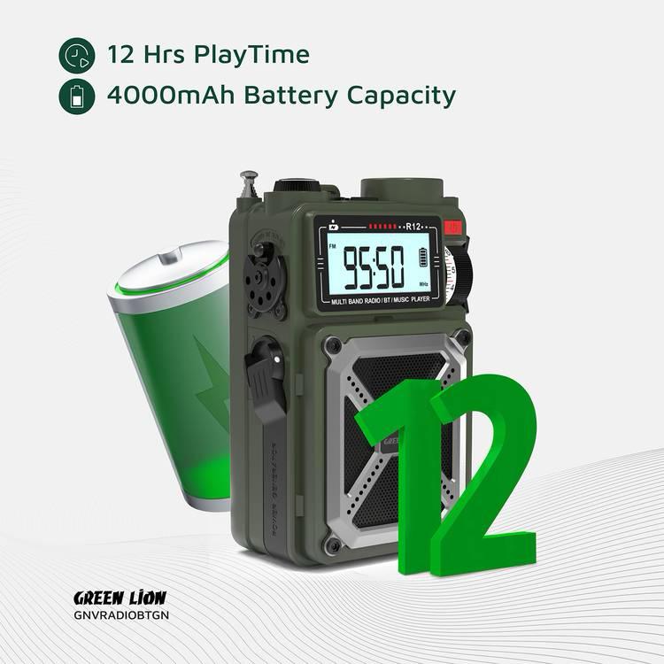 مع باور بانك، وقت تشغيل 12 ساعة، مدىGreen Lion Vintage Solar Pro
