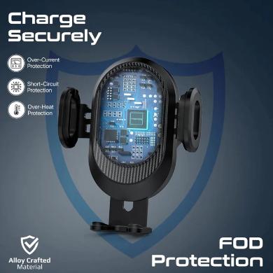 &nbsp;PROMATE 15W - حامل شحن لاسلكي شفاف للسيارة بتثبيت تلقائي: