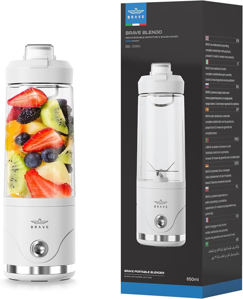 BRAVE Portable Rechargeable Blender 650ml | خلاط بريف المحمول القابل للشحن 650 مل