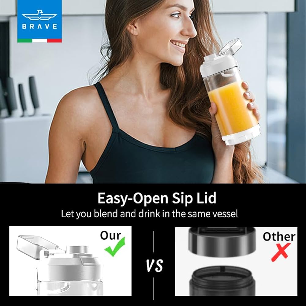 BRAVE Portable Rechargeable Blender 650ml | خلاط بريف المحمول القابل للشحن 650 مل