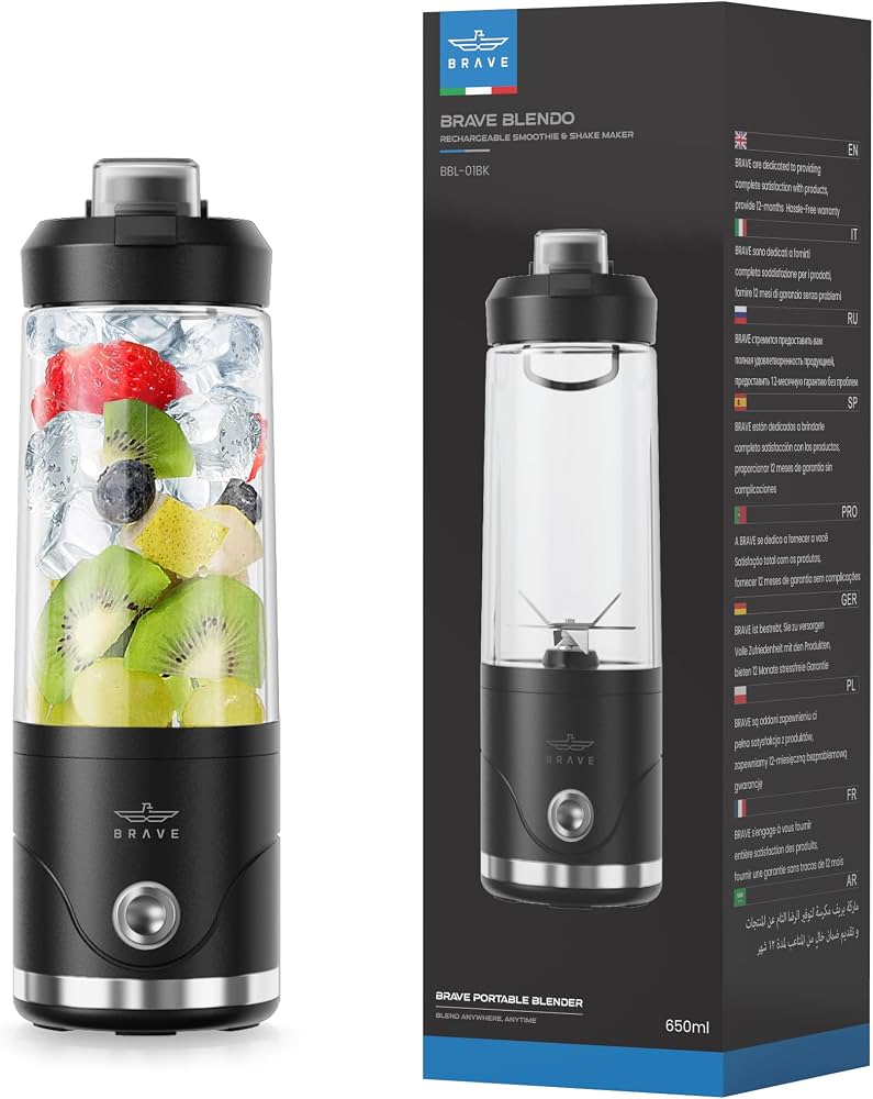 BRAVE Portable Rechargeable Blender 650ml | خلاط بريف المحمول القابل للشحن 650 مل