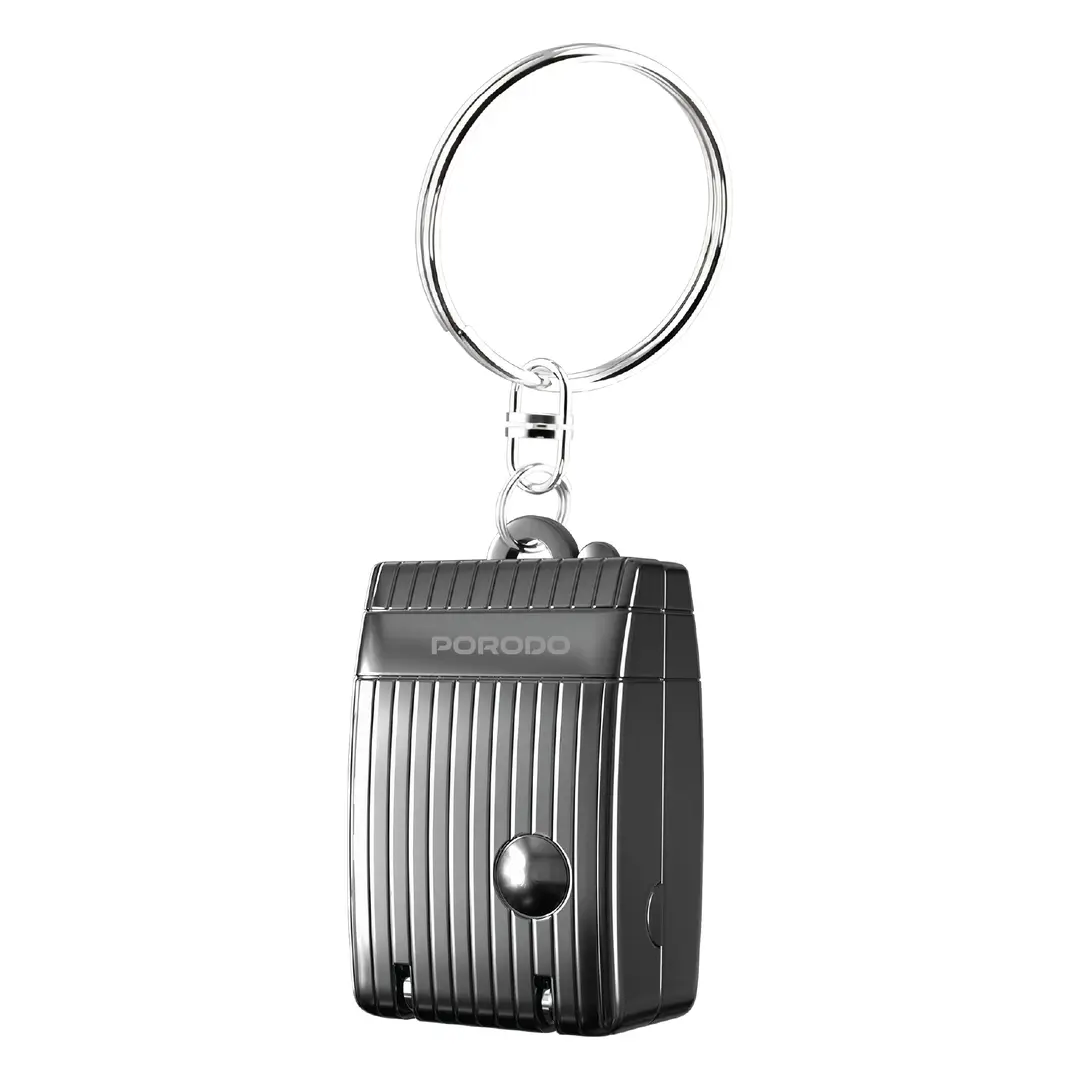 Porodo Lifestyle Neta Pocket - Size Nail Clipper with Keychain Ring - Grey