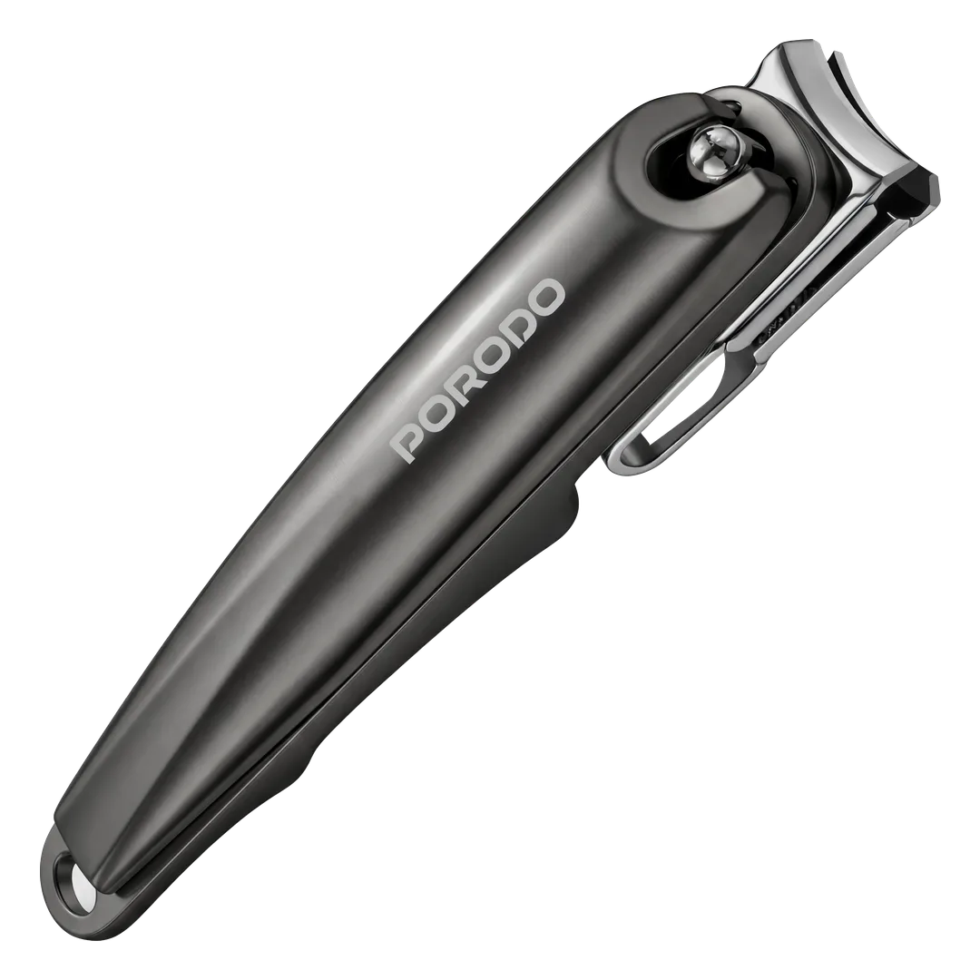 Porodo Lifestyle Hona Ergonomic Nail Clipper with Nail File & Carrying Box - Grey