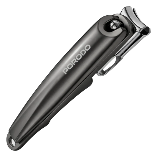 Porodo Lifestyle Hona Ergonomic Nail Clipper with Nail File & Carrying Box - Grey