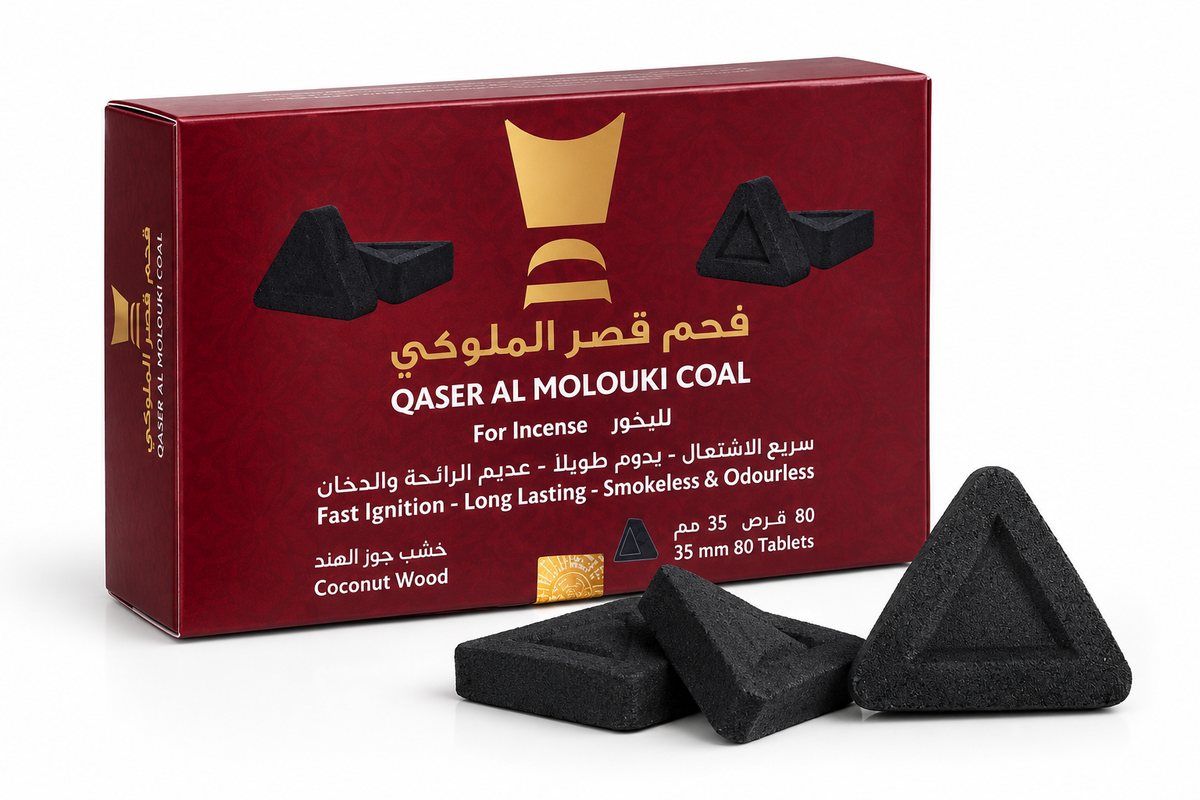Qaser Al Molouki Charcoal Tablets 35mm – 6 Boxes for AED 99 | 80 Tablets per Box