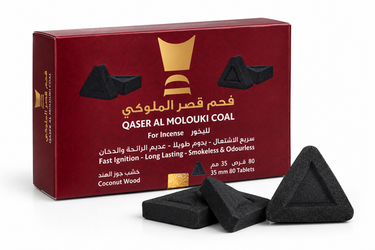 Qaser Al Molouki Charcoal Tablets 35mm – 6 Boxes for AED 99 | 80 Tablets per Box