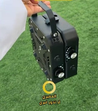 موقد غاز ثنائي الشعلة قابل للطي مع حقيبة