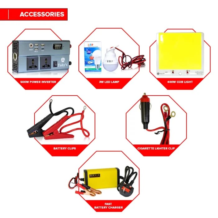 Toby's BTY 70 Battery 55000mAh Power, Rechargeable Battery With 220V Power Inverter Best For Camping