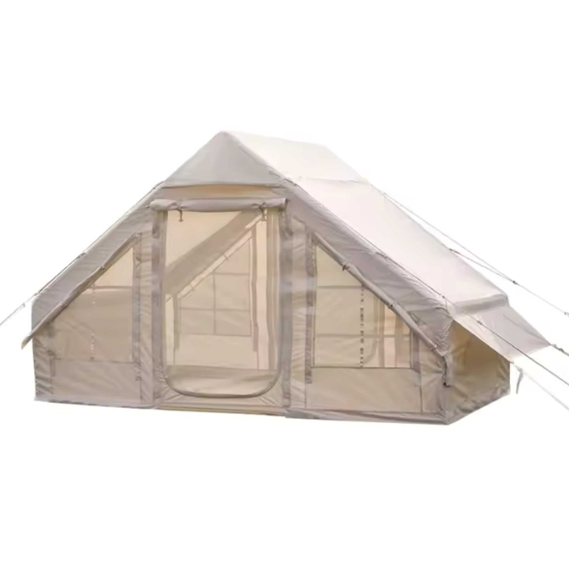 Inflatable Camping Tent for 4–6 People – 4 Season Waterproof Glamping Air Tent – Easy Setup Blow-Up Hot Tent (2×3 m) ALOMAIRI