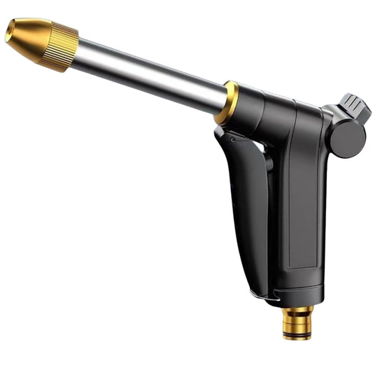 Heavy Duty Garden Hose Nozzle – 360° Adjustable Metal Water Spray Gun with Brass Quick Connector for Car Wash, Lawn & Pet Cleaning Alomairi