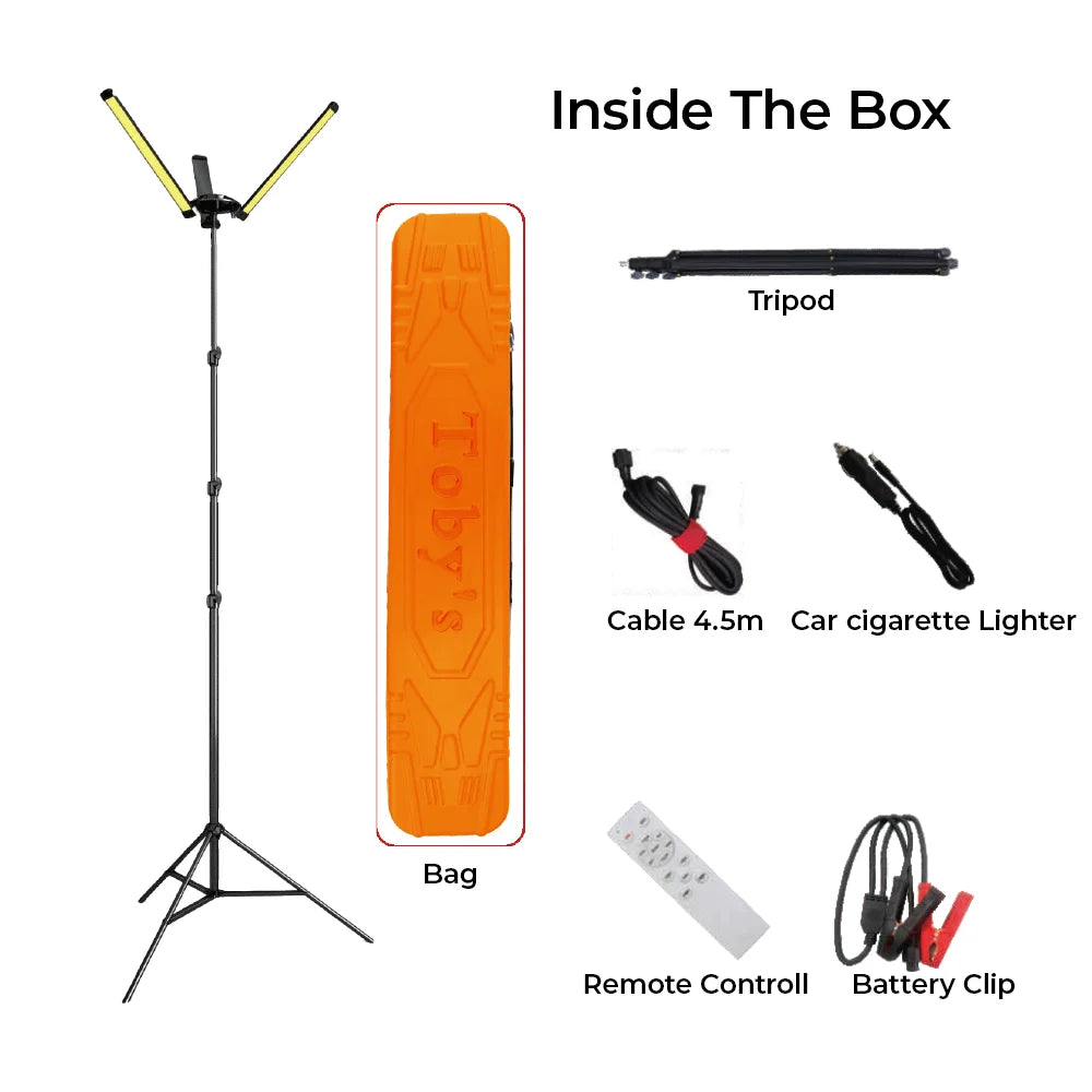 Toby’s VIP 15 Pro Sanara Camping Light 130W Outdoor LED Lamp 13000 Lumens for Desert, Picnic, BBQ & Party