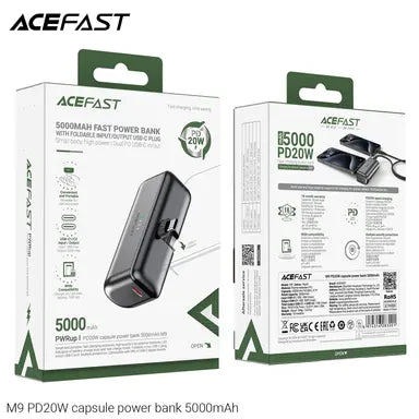 ACEFAST M9-5000 PD20W  باور بنك كبسولة: شحن سريع وطاقة مدمجة