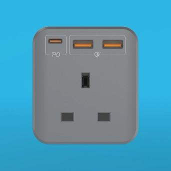 OnePlug مقبس تمديد بثلاث منافذ 20W