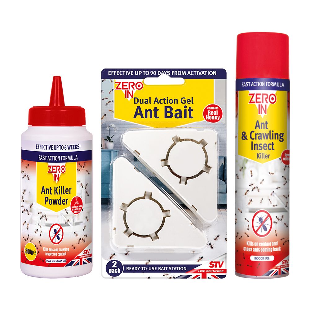 Zero In All-In-One Ant Killer Kit. Long-lasting Control and Effective Prevention Reinfestations