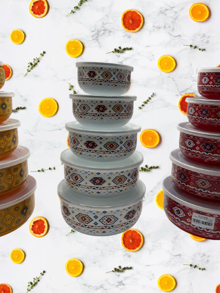 OMEGA1 طقم زبدية مع غطاء - 5 قطع