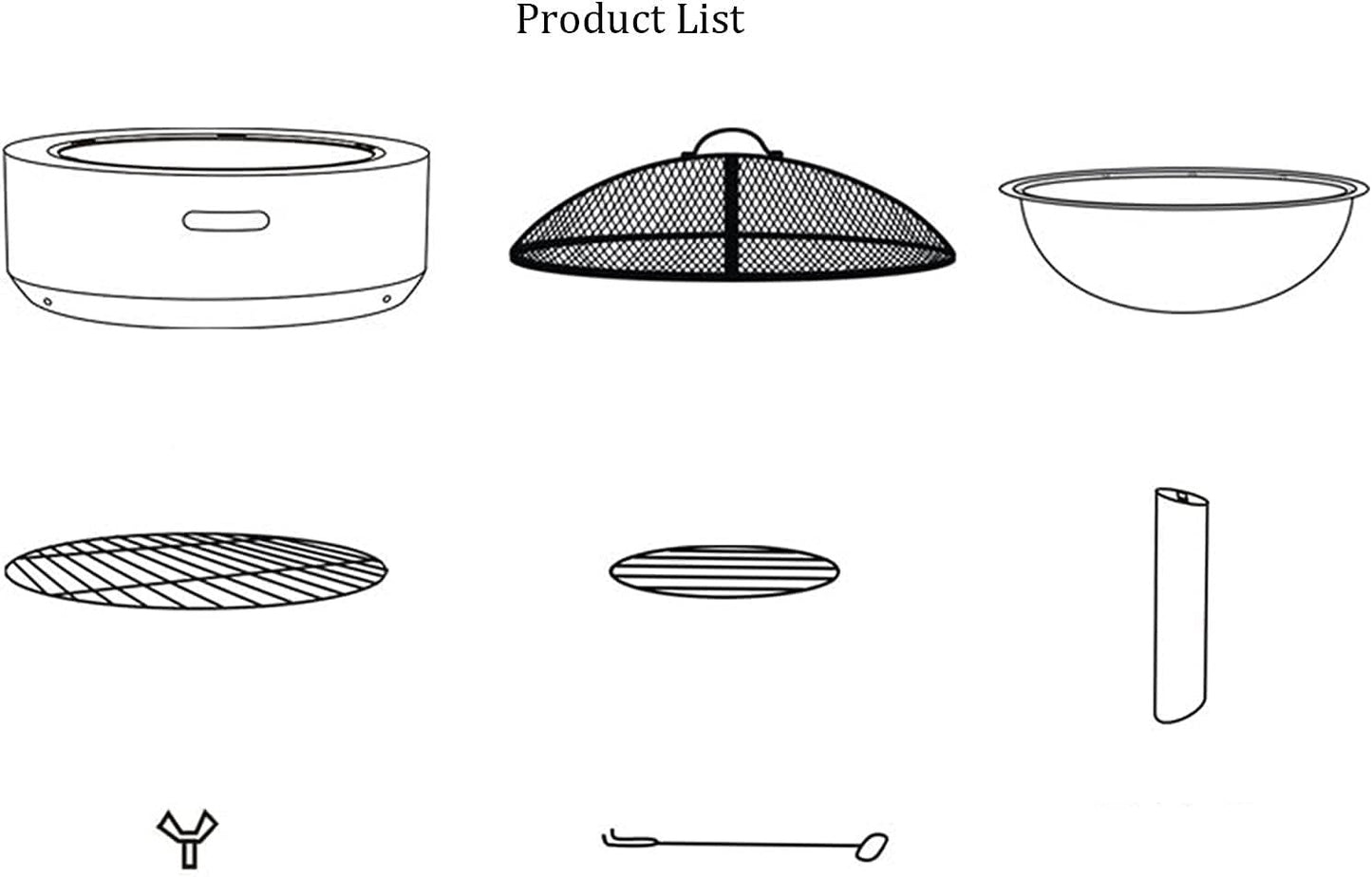 Outdoor Fire Pit & Charcoal Grill – Decorative Stone-Look Brazier (59×59×59cm) ALOMAIRI