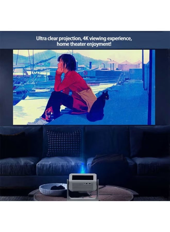 بروجيكتور C3 الذكي بدقة 4K مع شاشة لمس وجهاز لوحي بنظام Android 11 وWiFi 5G ومكبر صوت مدمج ALOMAIRI
