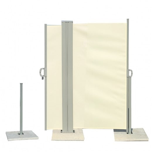 Kashta – Retractable Side Awning 2 Panels (6m × 1.8m) + Marble Support Base (50×50×3cm) ALOMAIRI